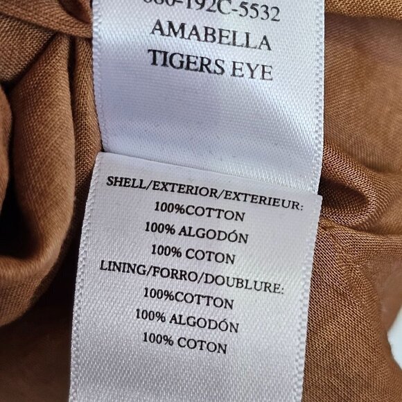 Rails Amabella‎ Puff Sleeve Mini Dress In Tigers Eye NWOT Brown Women's Small - Picture 8 of 15